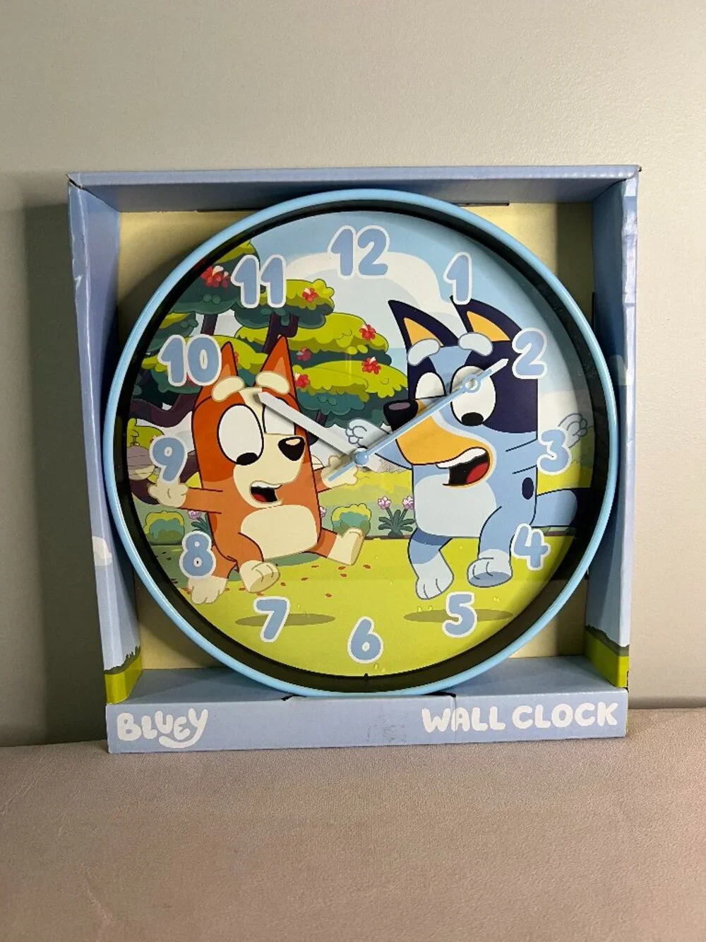 NEW Bluey & Bingo Wall Clock 10” Kids Room Playroom Decor